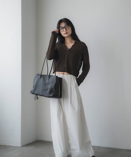 mesh knit cardigan