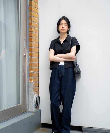 cocoon silhouette sleeveless shirt