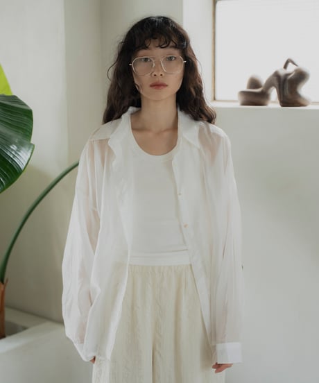 back detail sheer shirt