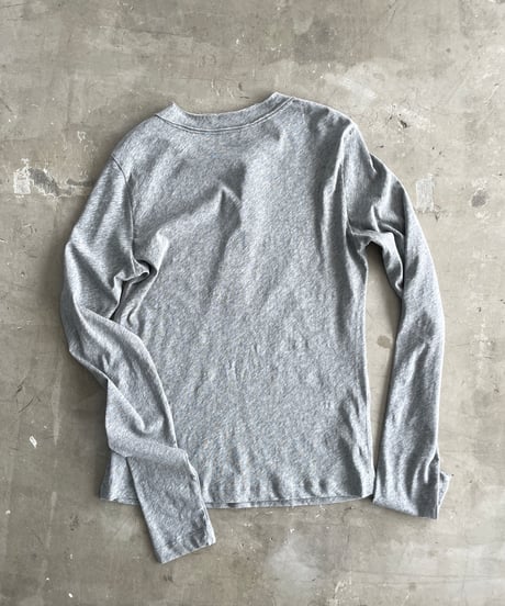 cut-off henley long sleeve tee