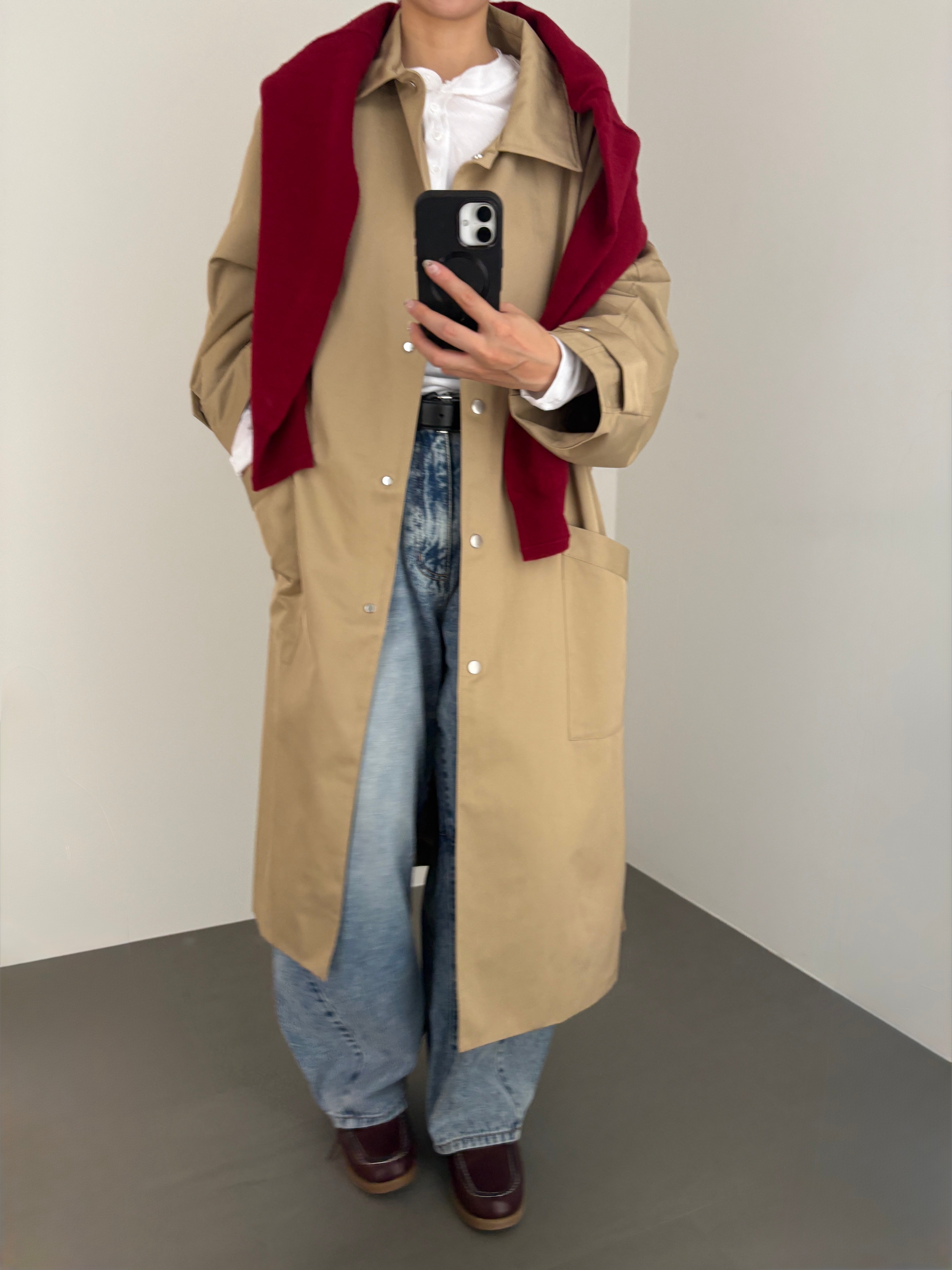 soutien collar coat - middle/3color | F A S H I