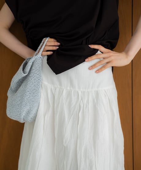 sheer pleated skirt