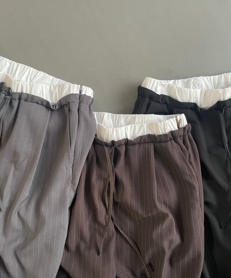 waist detail relaxed slacks