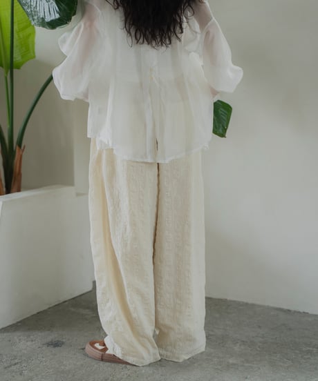 tuck dobby stripe easy pants