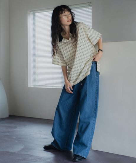 drawstring easy denim