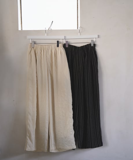 tuck dobby stripe easy pants