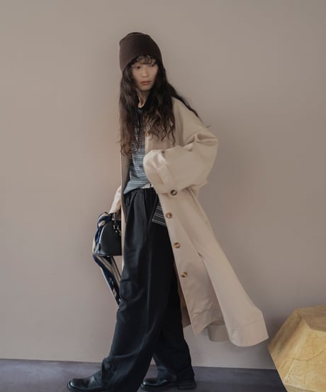 waist detail relaxed slacks