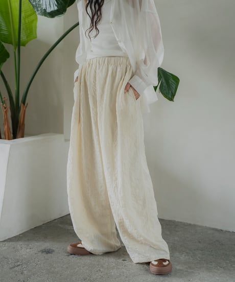 tuck dobby stripe easy pants