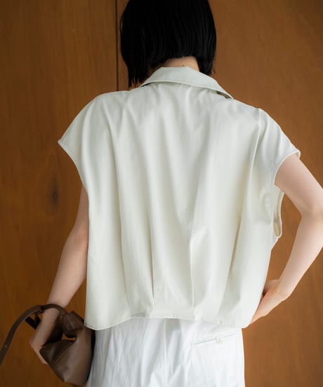 cocoon silhouette sleeveless shirt