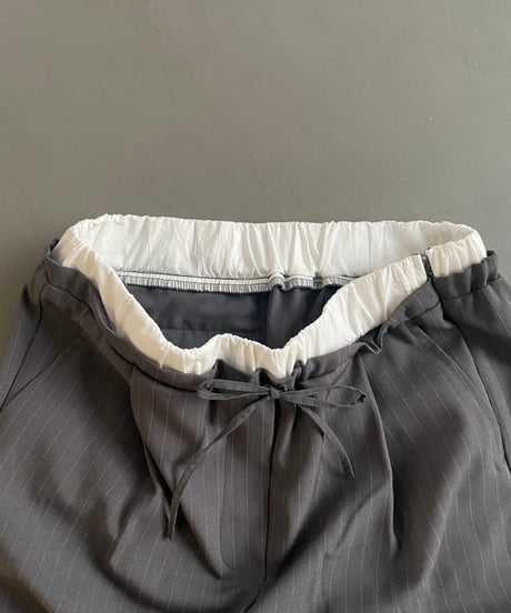 waist detail relaxed slacks