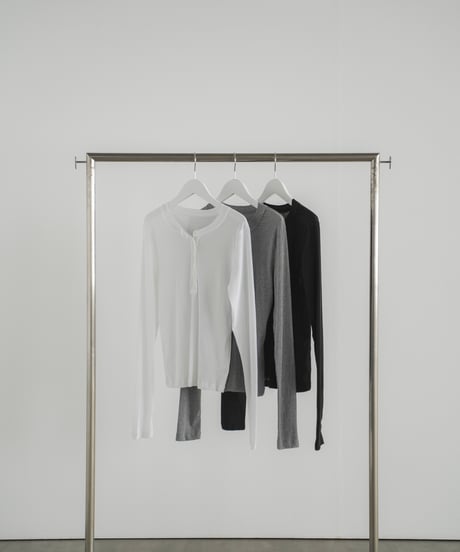 cut-off henley long sleeve tee