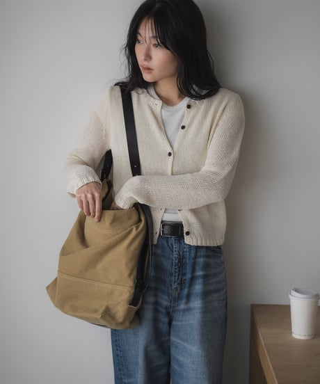 mesh knit cardigan