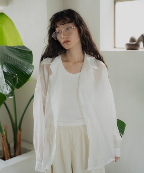 back detail sheer shirt