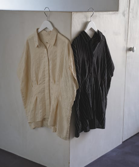 waist tuck dobby stripe shirt