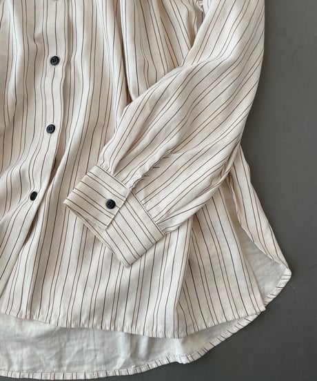 peach brushed striped shirt