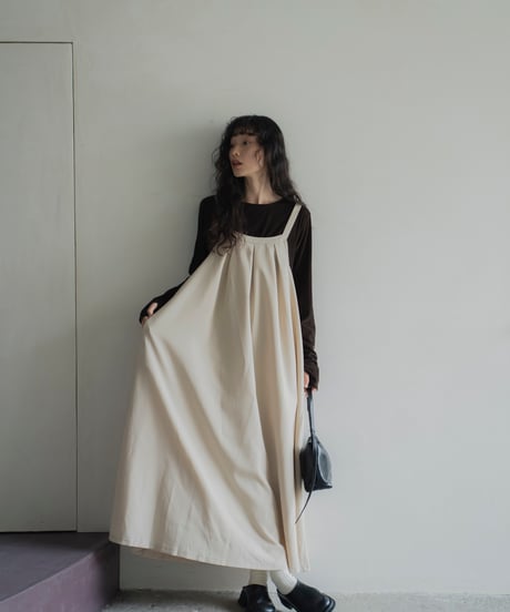 tuck detail sleeveless dress