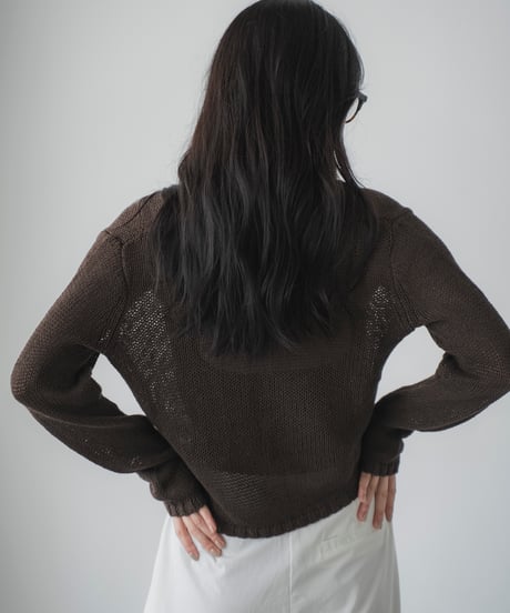 mesh knit cardigan