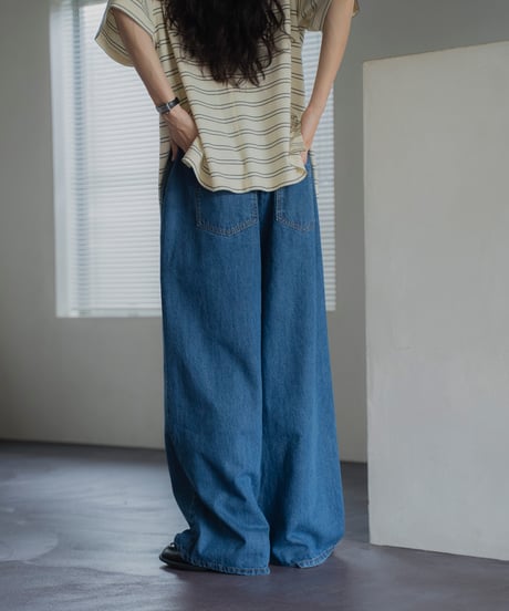 drawstring easy denim