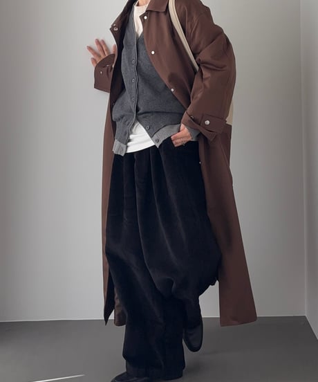 soutien collar coat - middle/3color