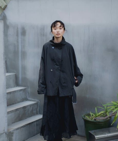 sheer pleated skirt