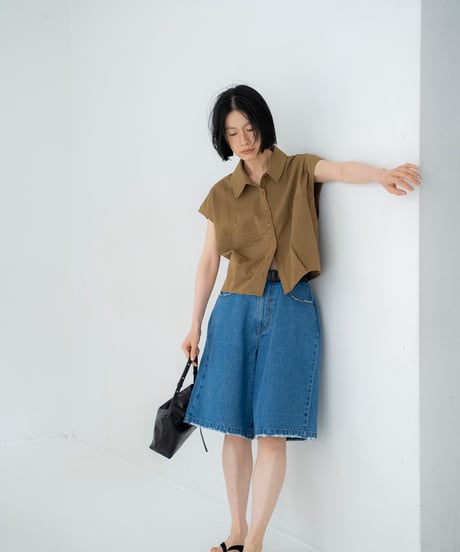 cocoon silhouette sleeveless shirt