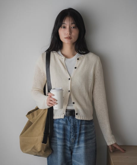 mesh knit cardigan