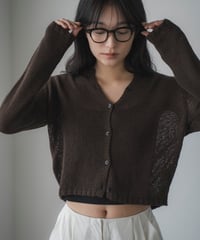 mesh knit cardigan