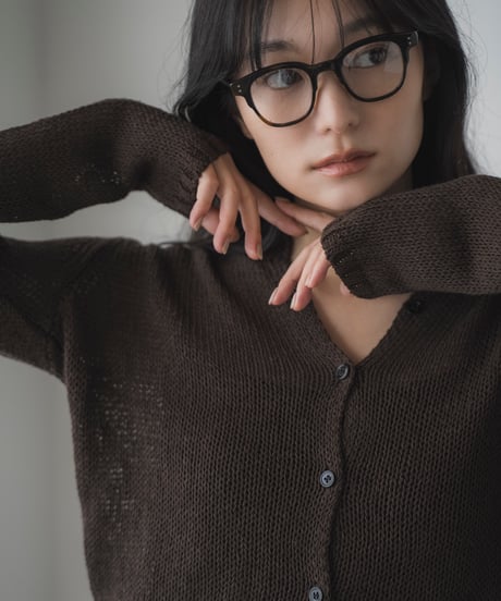 mesh knit cardigan