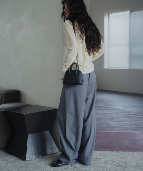 waist detail relaxed slacks