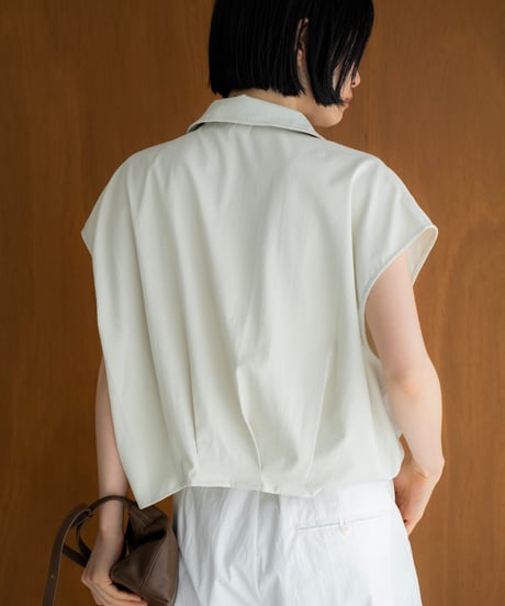 cocoon silhouette sleeveless shirt