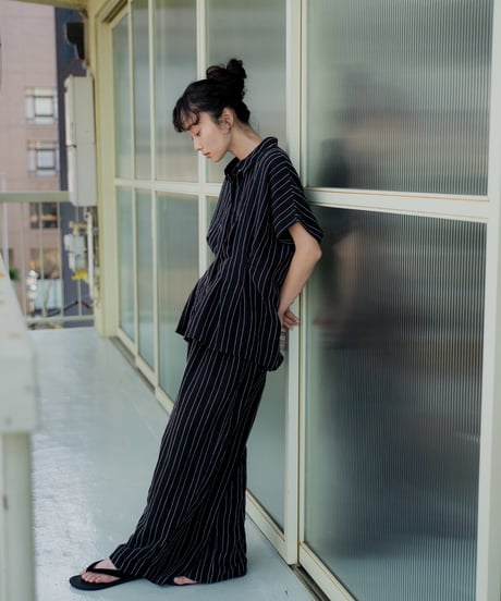 tuck dobby stripe easy pants