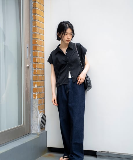 cocoon silhouette sleeveless shirt