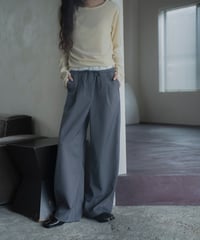 waist detail relaxed slacks