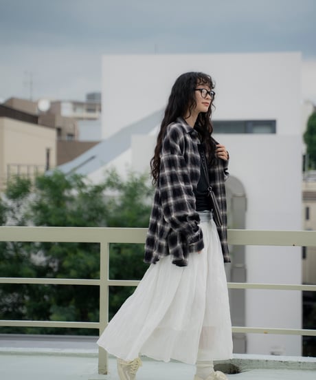 sheer pleated skirt