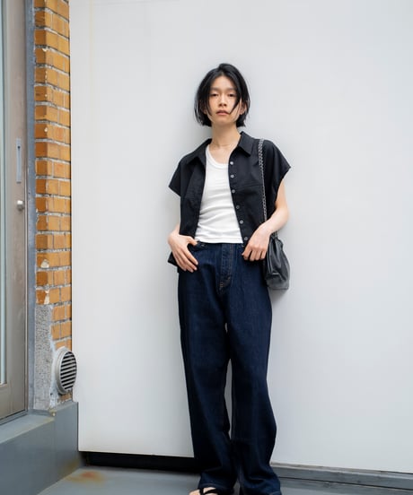 cocoon silhouette sleeveless shirt