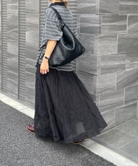 sheer pleated skirt