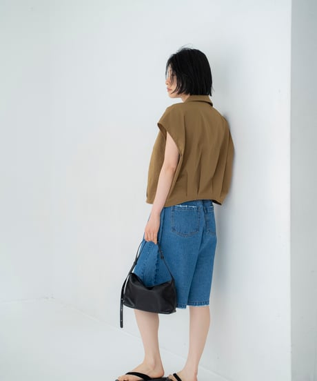 cocoon silhouette sleeveless shirt