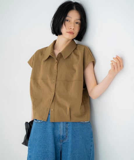 cocoon silhouette sleeveless shirt