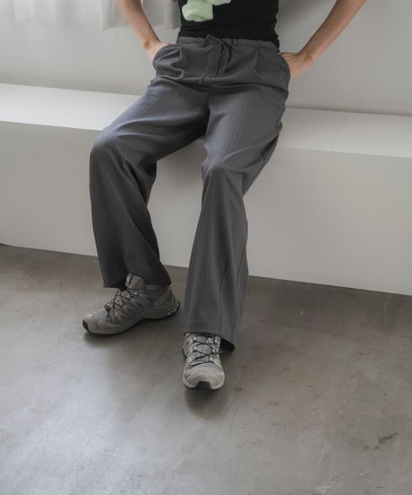 waist detail relaxed slacks