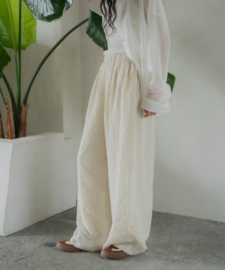 tuck dobby stripe easy pants