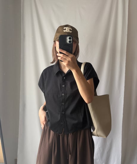 cocoon silhouette sleeveless shirt