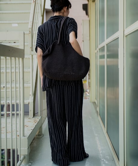 tuck dobby stripe easy pants