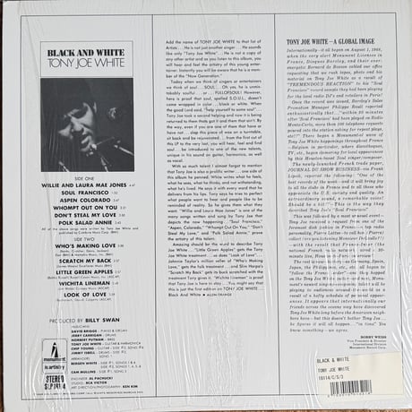 TONY JOE WHITE / Black And White