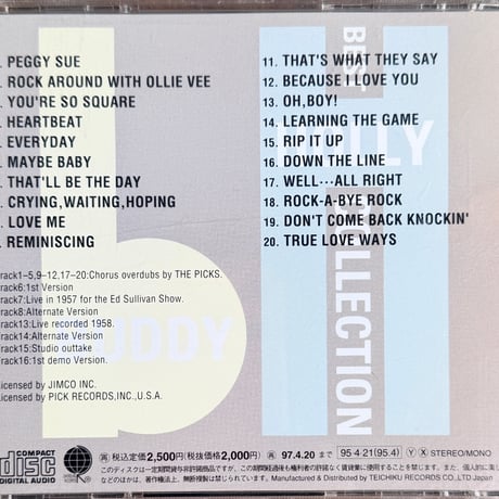 BUDDY HOLLY / Best Collection