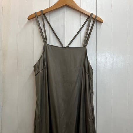 Dignite collier チンツ加工キャミワンピース