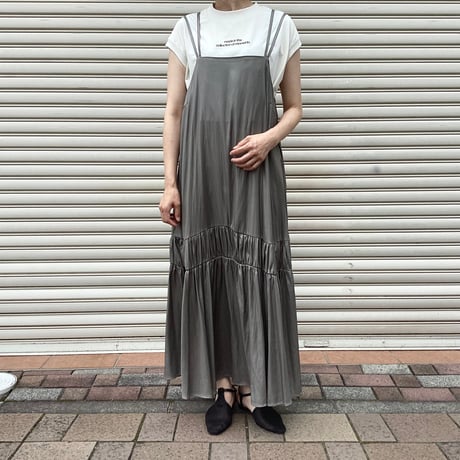 Dignite collier チンツ加工キャミワンピース