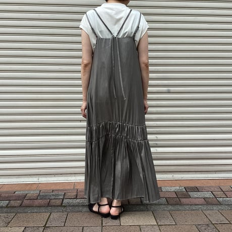 Dignite collier チンツ加工キャミワンピース