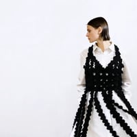 Woven Lace Vest / Black