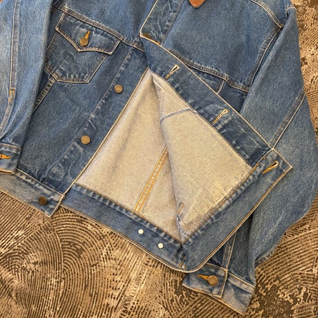 Marlboro Leather Collared Denim Jacket