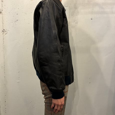 Black Rib Leather Jacket